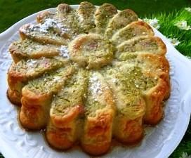 Kolač sa rabarbarom i ćeten alvom